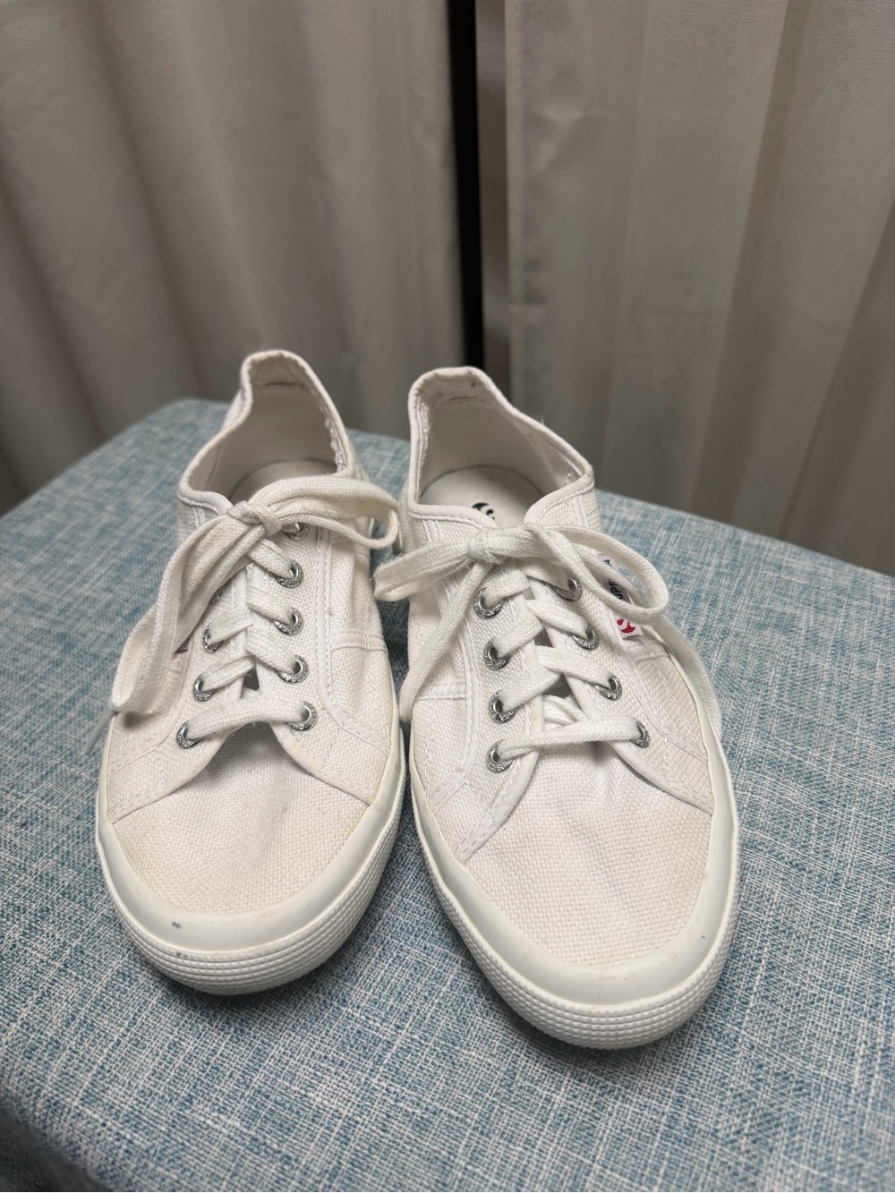 Superga White Canvas Low-Top Sneakers